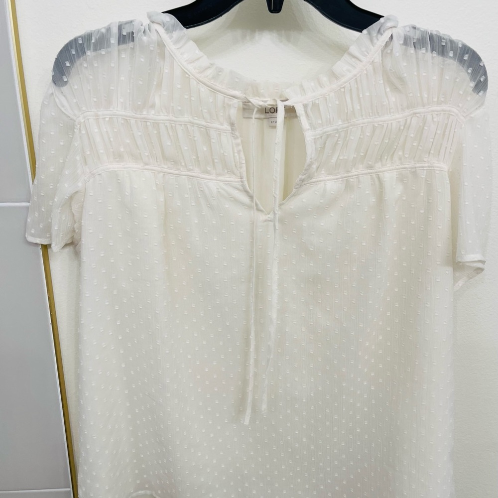LOFT Women's Cream Blouse